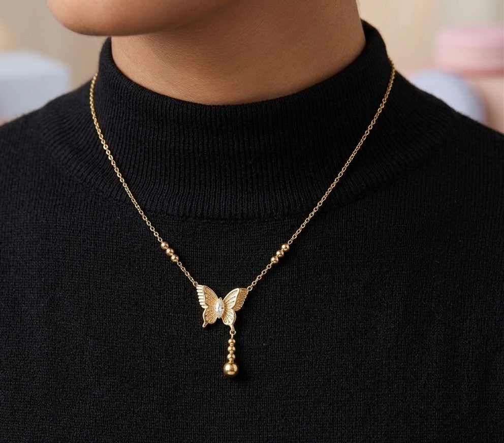 Anti-Tarnish Butterfly Pendant