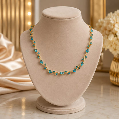 Blue Tulip necklace for everyday