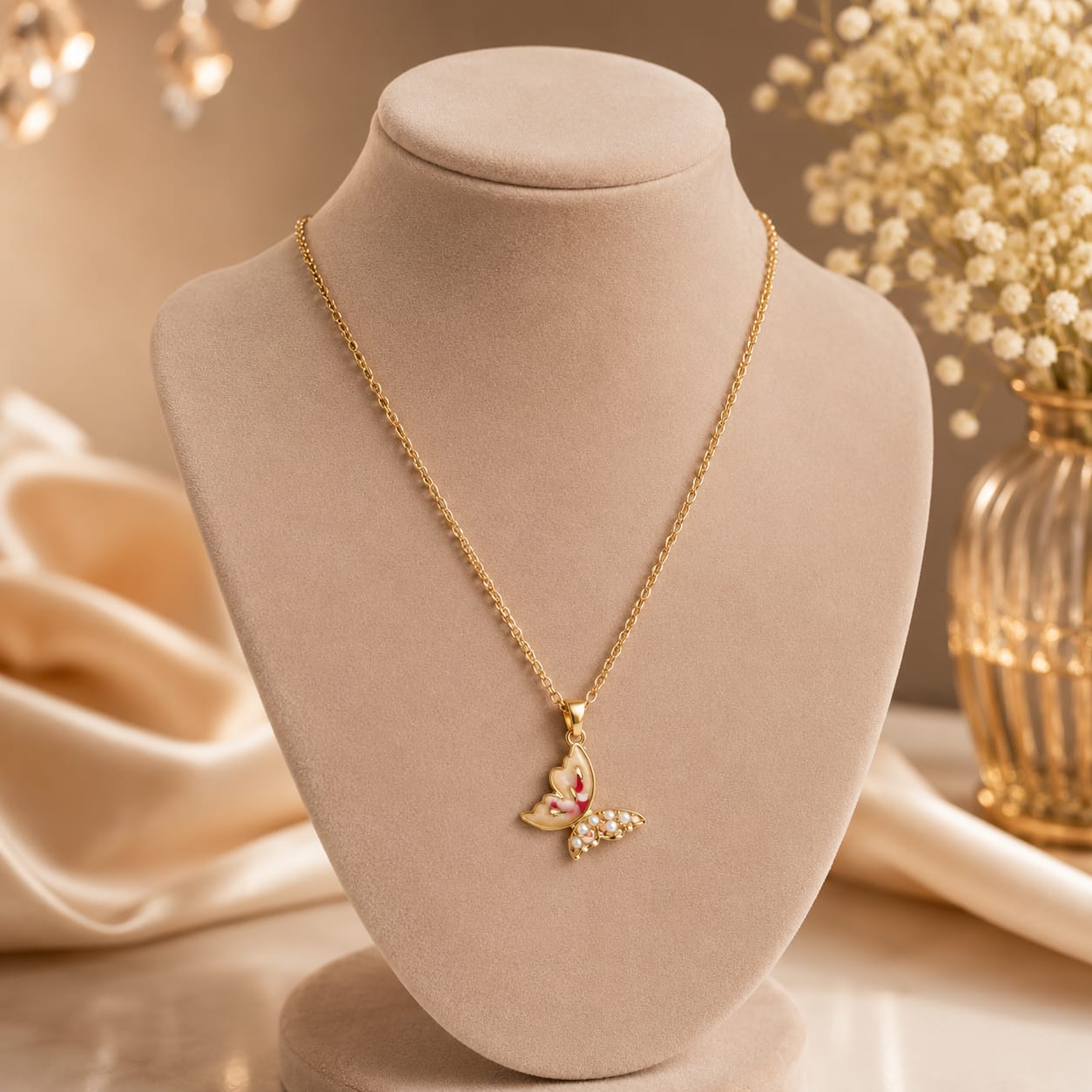 Butterfly Pendant Necklace for everyday wear