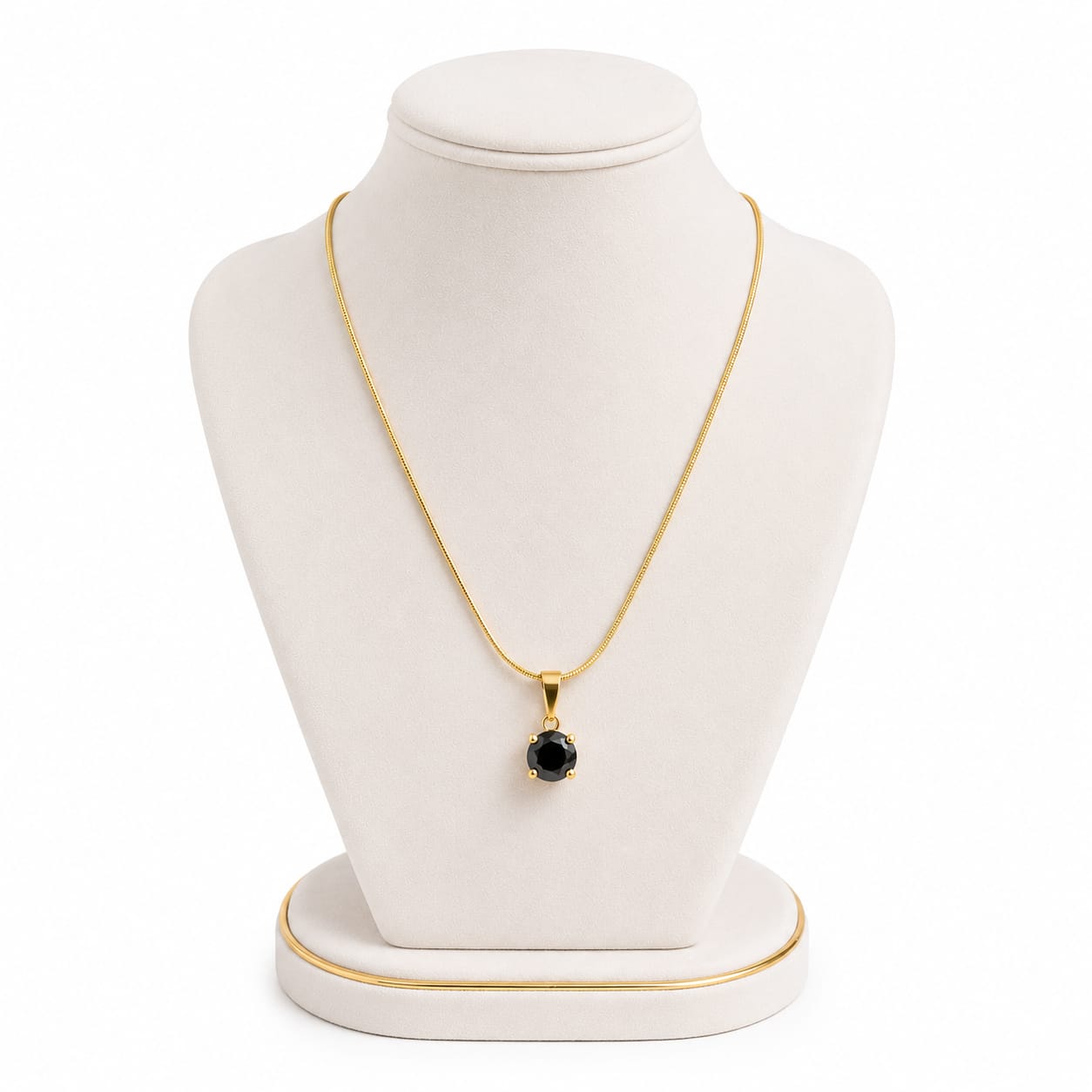 Black Charm Pendant Necklace for everyday wear