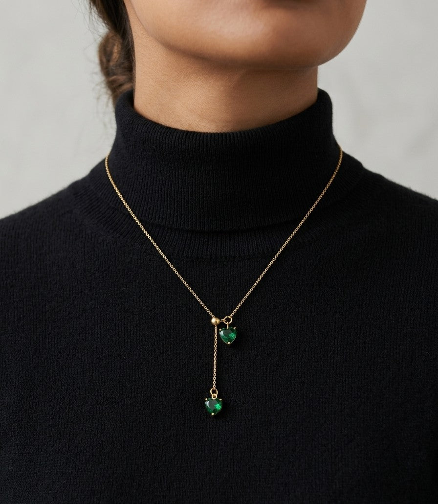 Green heart stylish Anti Tranish Pendent