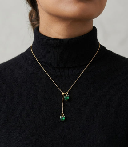 Green heart stylish Anti Tranish Pendent
