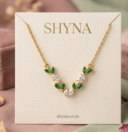 Green Tulip necklace Anti Tranish Pendent