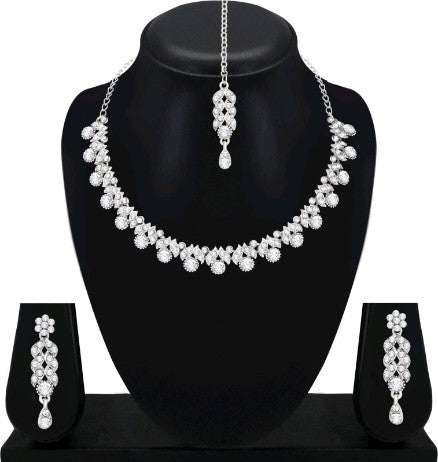 White AD ETHNIC NECKLACE SET