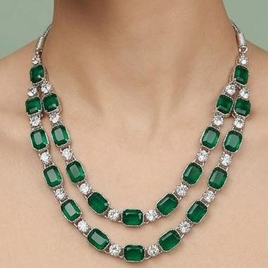 Emrald Green and silver AD STONE