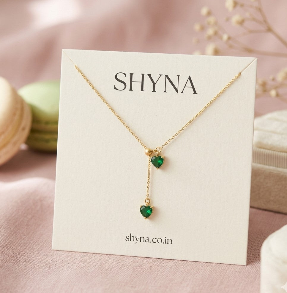 Green heart stylish Anti Tranish Pendent