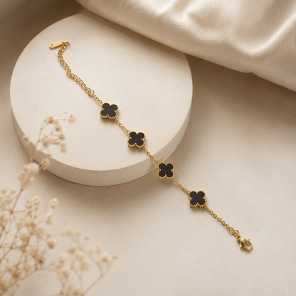 Desi Bing vibes  Black Clover Charm Bracelet  for Women & Girls
