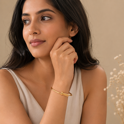 Anti Tarnish Nail Bangle Bracelet