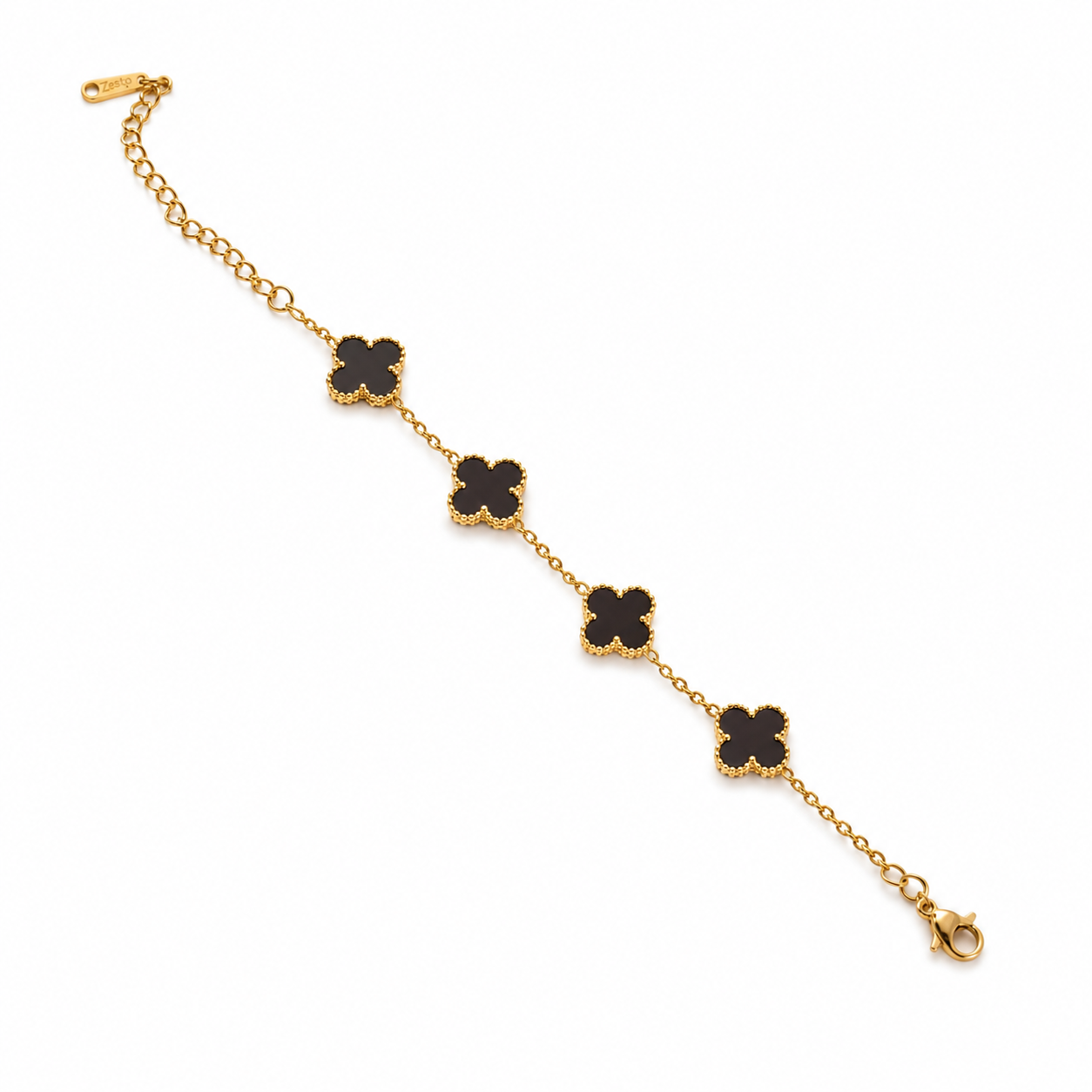 Desi Bing vibes  Black Clover Charm Bracelet  for Women & Girls