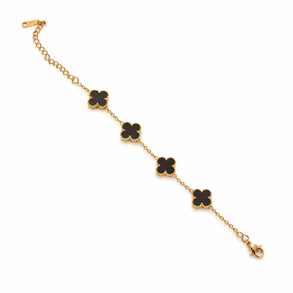 Desi Bing vibes  Black Clover Charm Bracelet  for Women & Girls