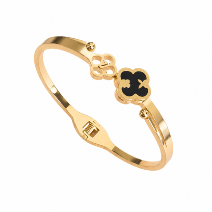 Trendy Black Clover bracelet